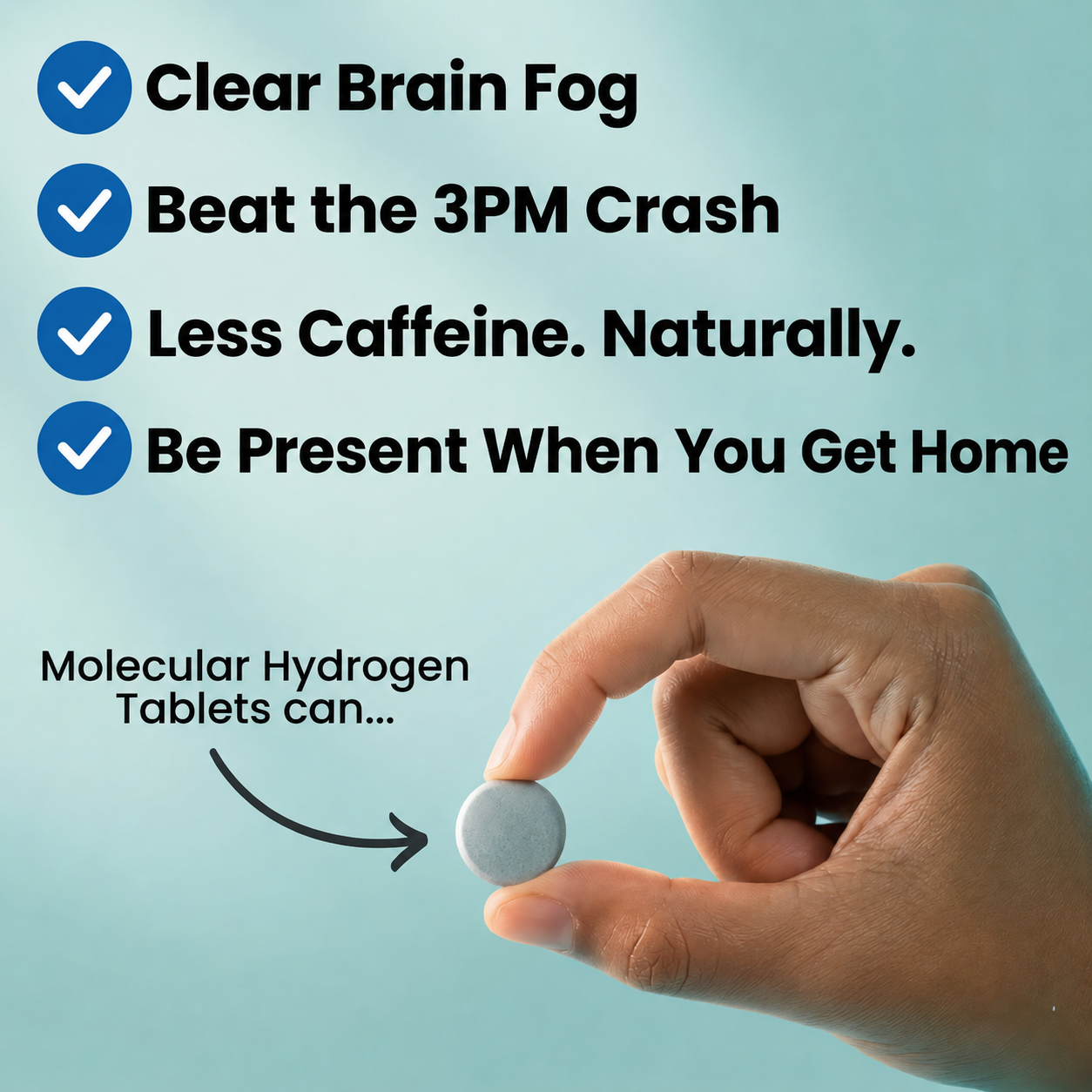 Molecular Hydrogen Tablets | End The 3PM Crash For Good