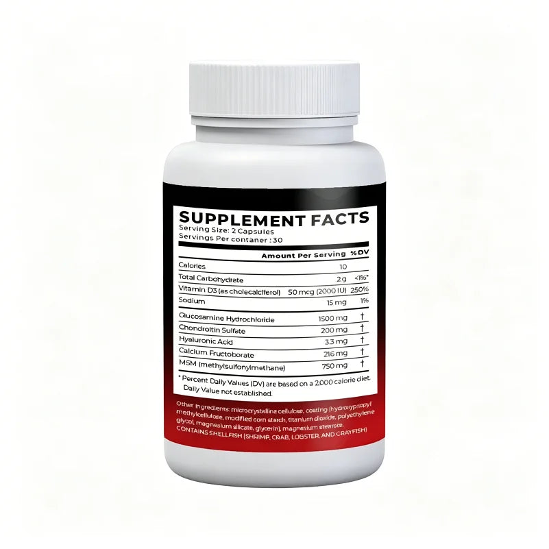 Glucosamine Chondroitin Joint Support Capsules for Adult Bone Health